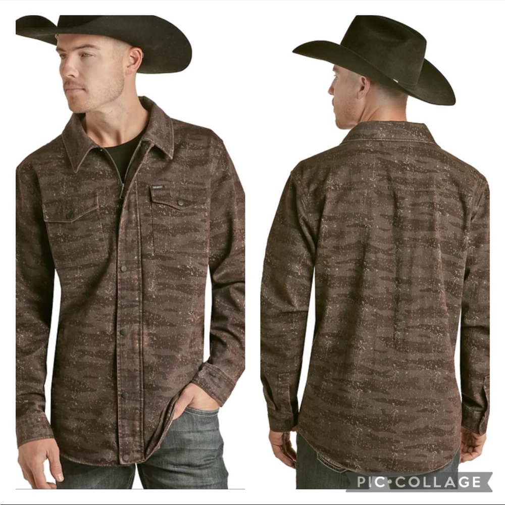 Men's Brown Lightweight Shirt Jacket